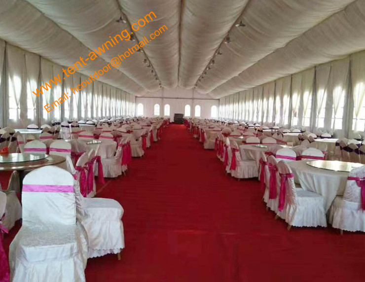 1000 People Capacity Wedding Ceremony Tent Made of Extruded Aluminum Event Marquee
