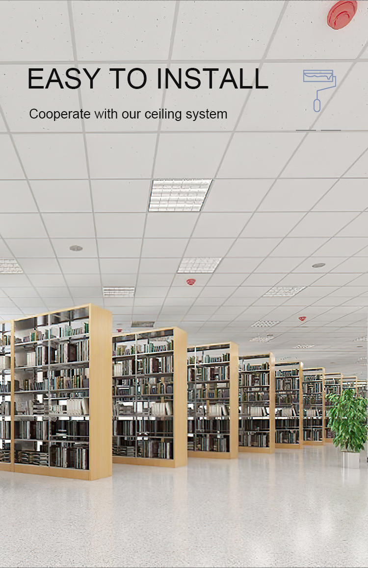 8.5mm PVC Laminated Gypsum Ceiling Fireproof For Office Ceiling