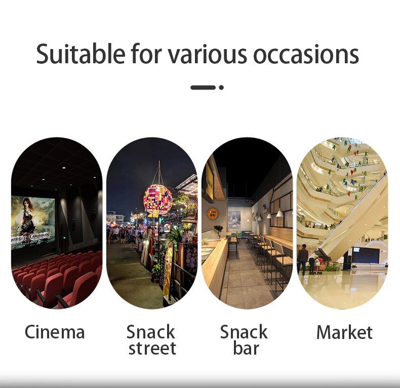 860*420*740mm Electric Big Double Pot Popcorn Machine for Snack Food Processing Line