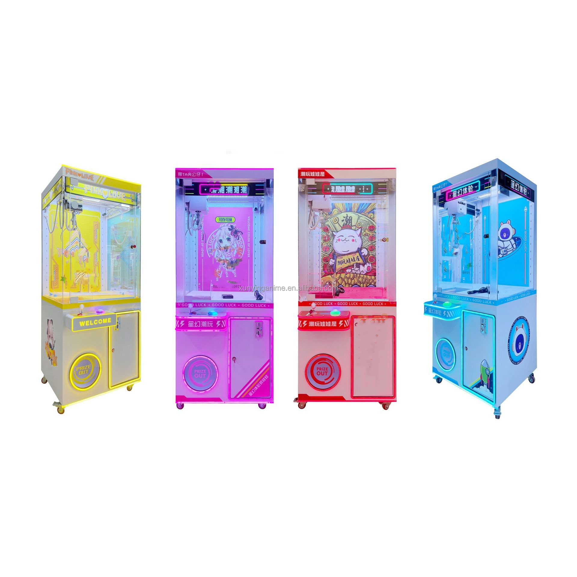 Personalized Amusement Park Toy Vending Arcade Claw Crane Machine for L79*W87*H185 CM