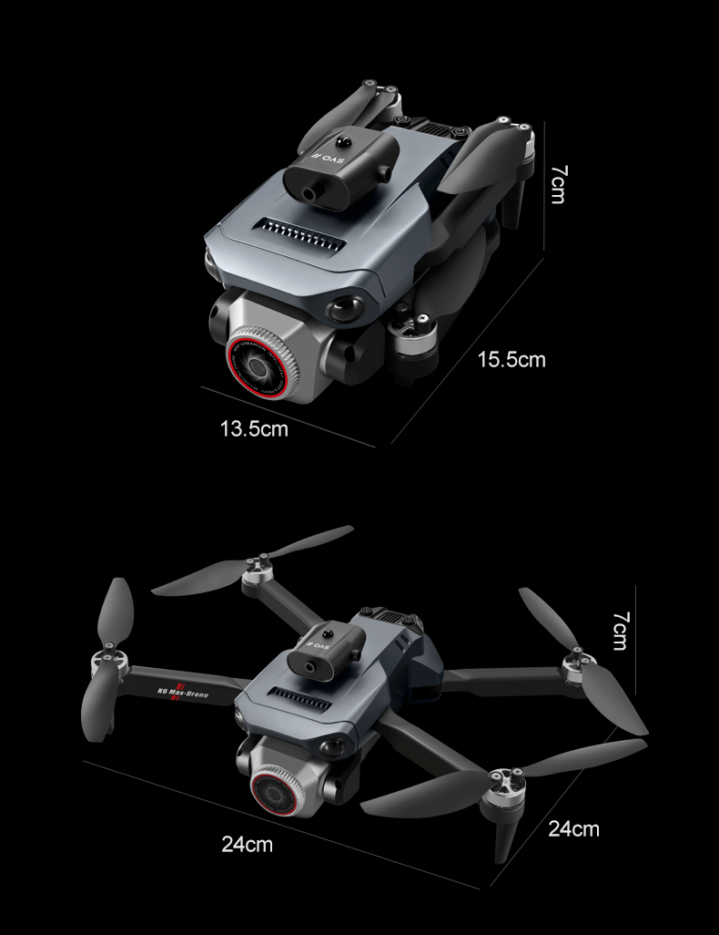 NO Private Mold K6 Mini Drone with 4k Dual Camera Wifi Fpv 360 Obstacle Avoidance Folding Quadcopter Helicopter Gifts