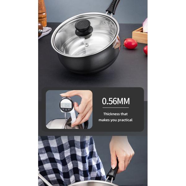 Cheap Price Cookware Set Induction Silver Pot Set Stainless Steel Cookware Set 5pcs Cooking Pot And Pans