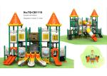 Castle style with small bending slide safety galvanized steel pipe outdoor