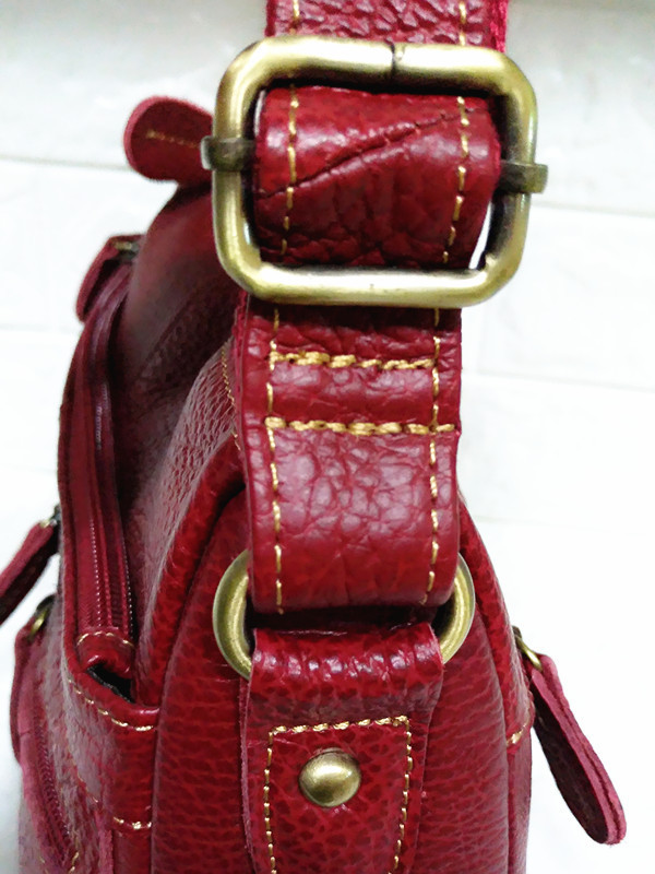 Dumpling Cow Leather Hobo Shoulder Bags Polyester Lining