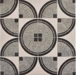 Parquet, natural stone parquet, engineered stone water jet medallion