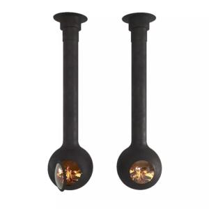 China Morden Central Ceiling Mounted Floating Suspended Globe Wood Fireplace wholesale