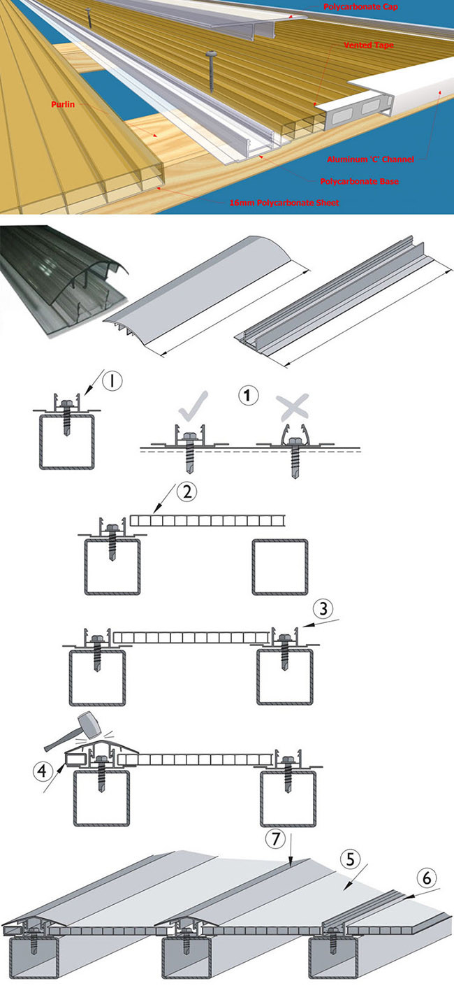 6000mm Length Polycarbonate Hollow Sheet