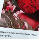 RC Luster 260gsm Inkjet Photo Paper For Digital Printing