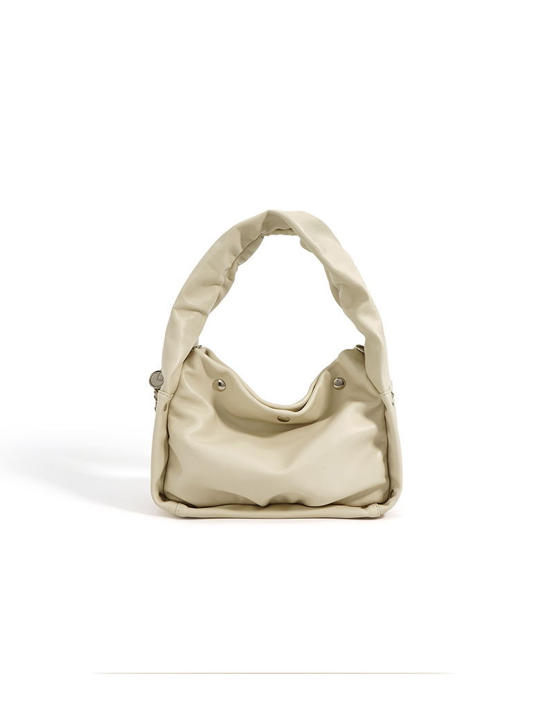 Fashion Must-Have Soft Leather Handbags with Pleated Design and Mini Shoulder Strap