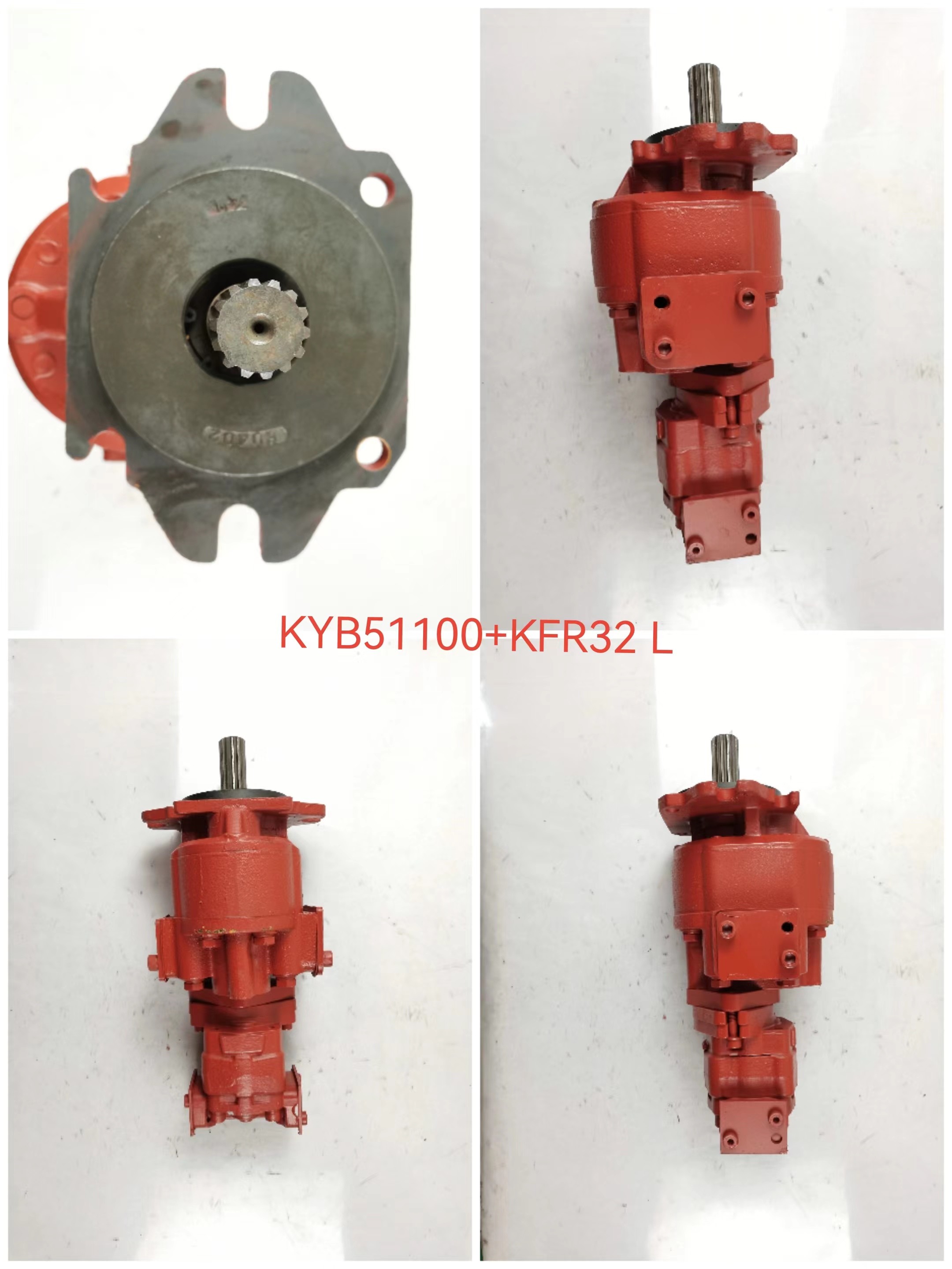 KYB51100+KFR32L Komatsu Hydraulic Gear Pump GD605A GD655A WA100 WA100SS