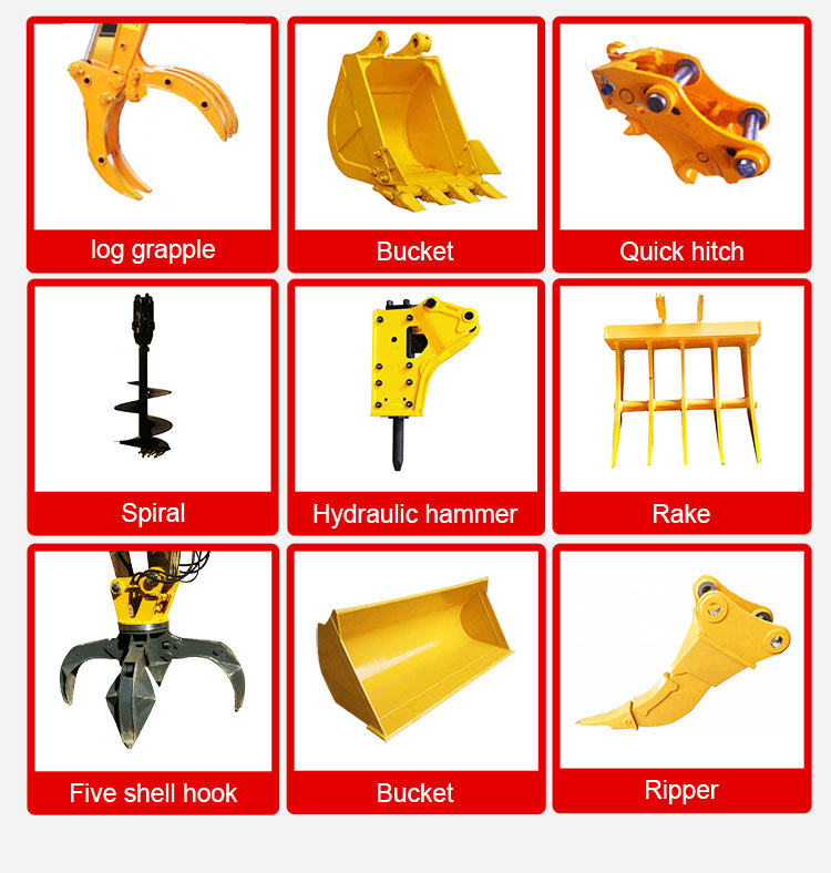 Small Hydraulic Crawler Mini Excavator with 2150mm Digging Depth and Spare Parts