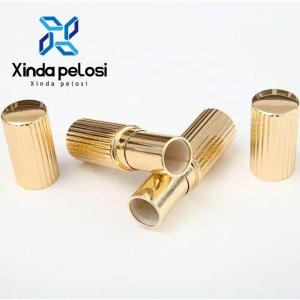China Custom Luxury Metal Gold Aluminium Empty Lipstick Tube Container Plastic wholesale