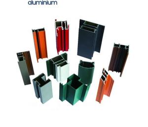 China Industrial Aluminum Door Profile Wooden Grain Coated Attractive Looking wholesale
