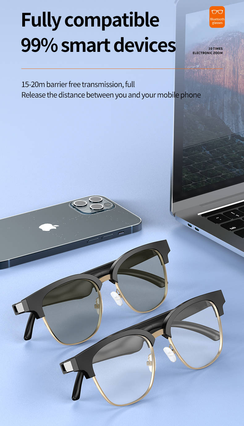 Bluetooth Sunglasses Headphones High Tech Glasses Outside Sport For Men