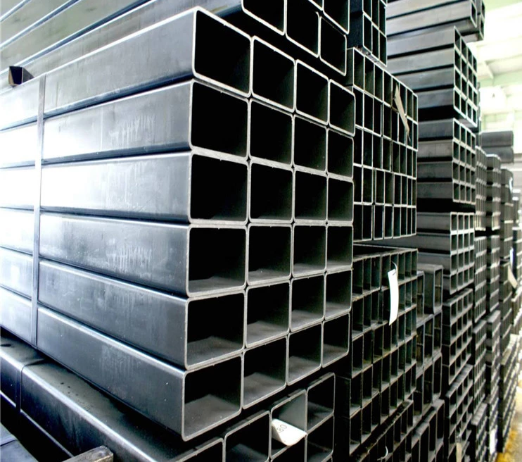ERW Black Square Metal Tubing Length 8.2m Galvanized Square Tube