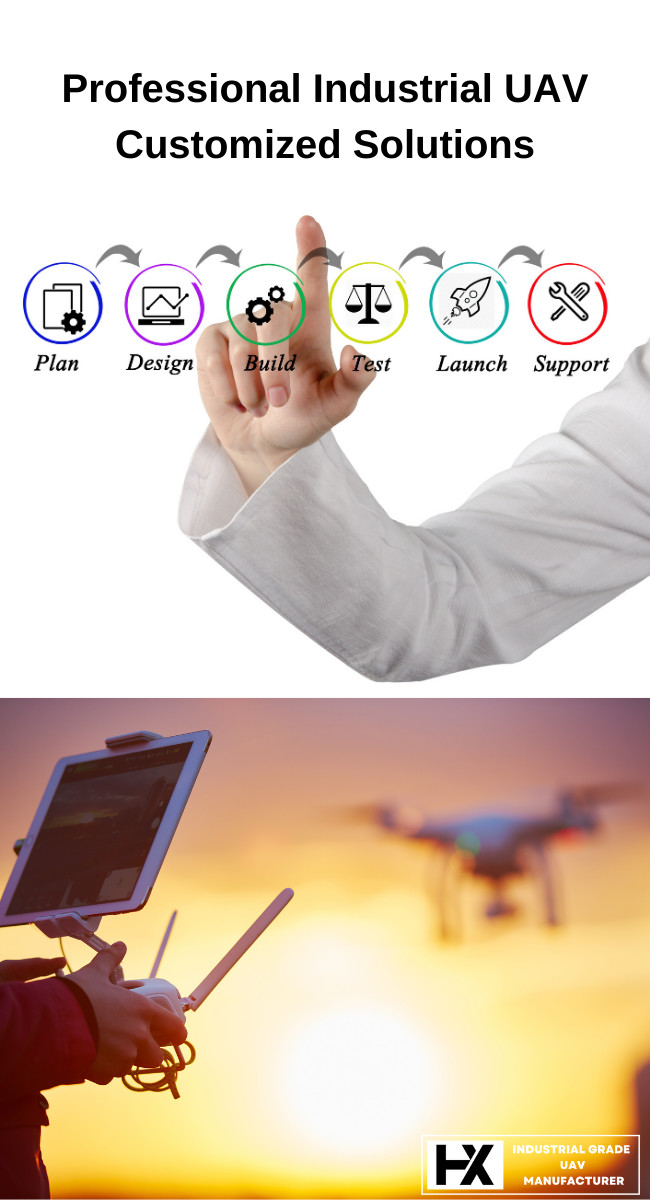 HXCETUS-240 PTZ Long Range Drones Fixed Wing VTOL UAV 1.6KG Payload Pod Camera Inspection