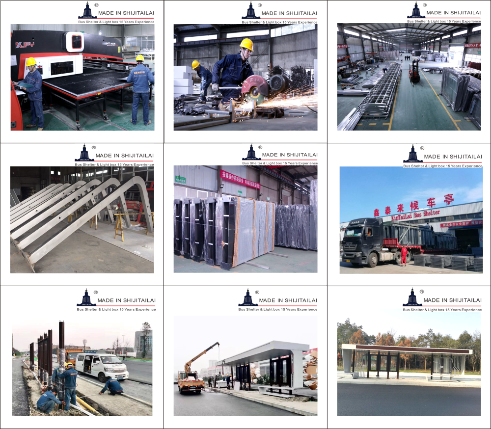 10mm Tempered Glass 110v Bus Stop Waiting Shed