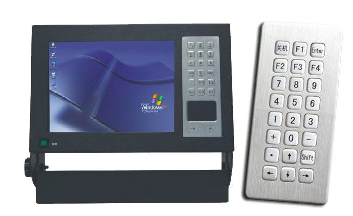 Top panel mounting 24 Keys Stainless Steel Keyboard Industrial Waterproof