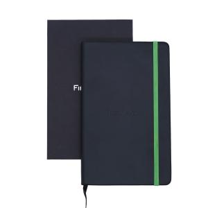 China Green Corner Writing Journal Notebook Customized Embossed Logo FSC Approved wholesale