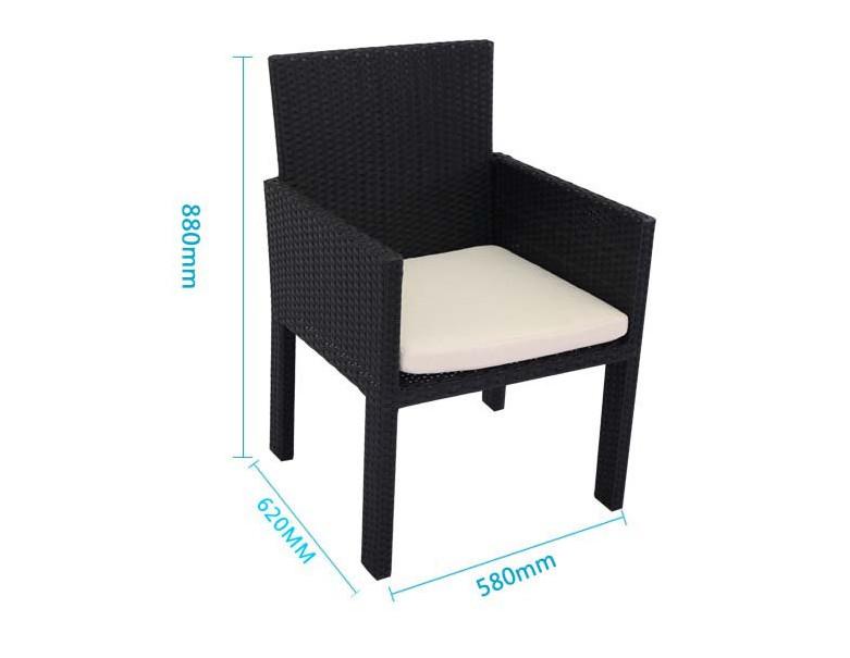 7 PCS Woven Dining Table Chairs Patio Conversation Leisure Rattan Sofa Set
