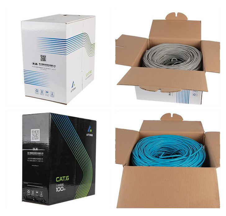 Indoor 4pair FTP Network Lan Cable 23awg 1000ft Pull Box Pass Fluke Test