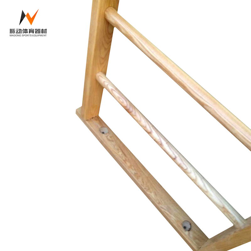 Adjustable Yellow Manchurian Ash Wood Wall Bars Gym Ladder for Customized Workouts