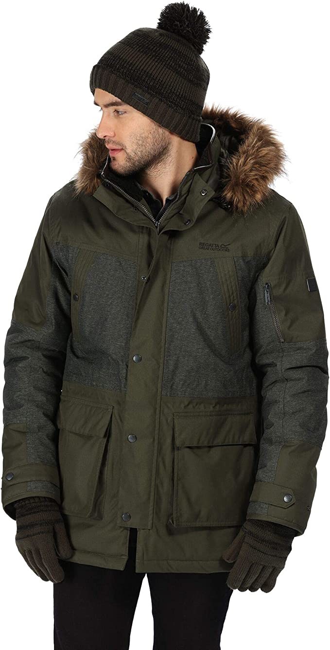 Artificial Fur Hooded Regatta Heavy Down Winter Down Jackets Machine Wash,