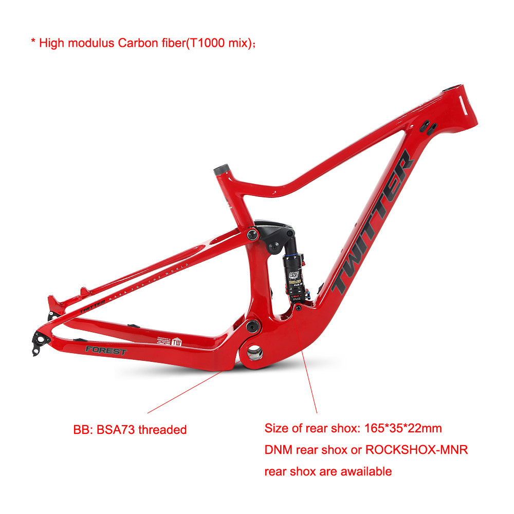 Light Weight T1000 Carbon Fiber MTB Frame Full Suspension Mountain Bike Frame