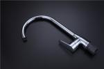 Contemporary Kitchen Sink Faucets , Cold Hot Single Handle Stainless Steel
