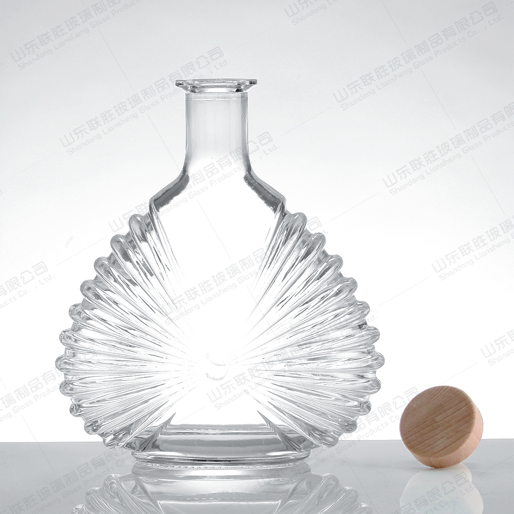 Custom 500ml 700ml 750ml 1000ml Glass Wine Bottles Vodka Whisky Glass Bottles With Cork
