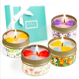 China Customized Logo Home Scented Candles Home Fragrance Candles Luxury Four Piece Gift Set on sale