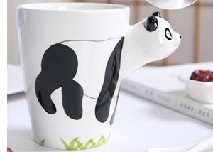 China Hand Printed 15 Ounce 3D Ceramic Reusable Coffee Cup wholesale