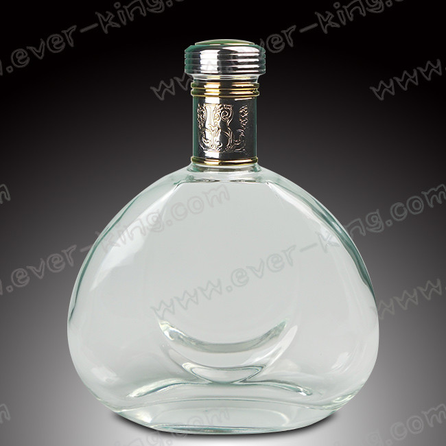 750 ML Crystal White Flint Alcohol Drinking Bottle