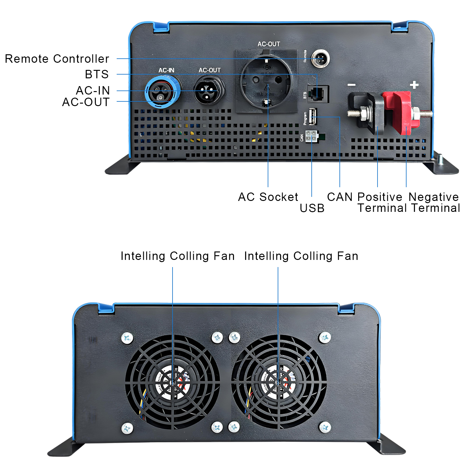 LCD Display 3KW Pure Sine Wave Ups Inverter for Home Use Travel Camping