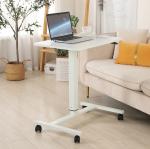 Small Office Custom Pneumatic Standup Desk with Multifunctional White Wooden