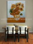 Countryside Vincent Van Gogh Oil Paintings Sunflowers with Vienna Gold Leaf 20 x
