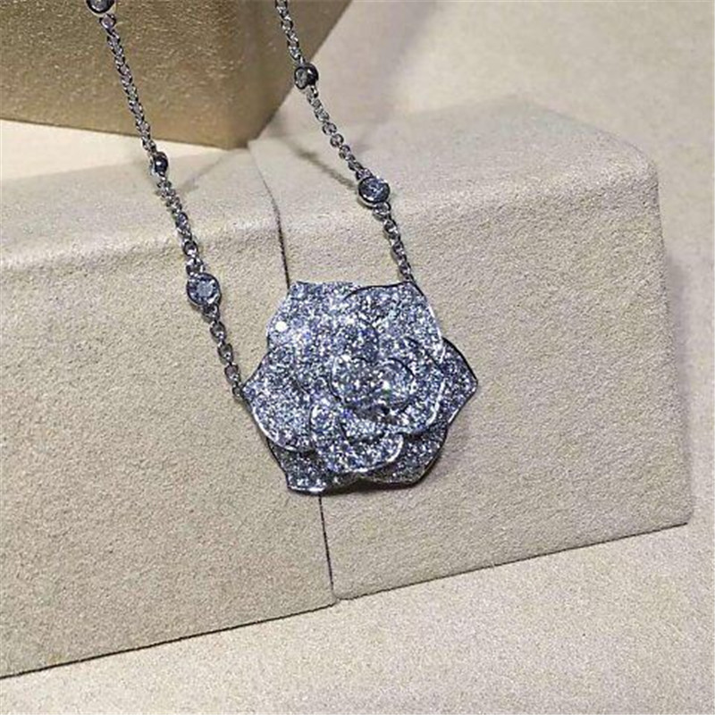 Luxury jewe factory gold diamond Necklace 18k gold white gold yellow gold rose gold diamond Necklace