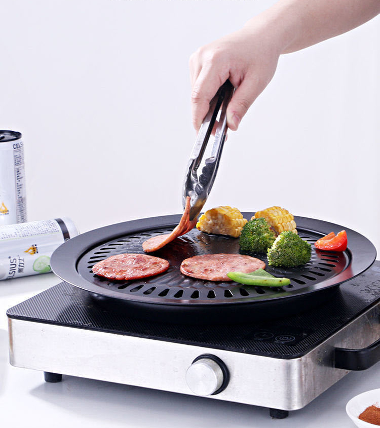 Cast Iron Non Stick Stovetop Grill Pan For Home Garden Barbecue