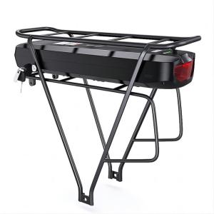 China 10S4P 36V/48V Lithium Electric Bike Battery Black Rear Hanger Tail Series 10.4AH wholesale