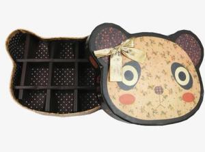 China 9 Grids Rigid Chocolate Box Cartoon Panda Shape Water Resistant wholesale