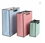 2022 Large Shopping Wide Gusset Paper Bags Pantone Colored Paper Gift Bags