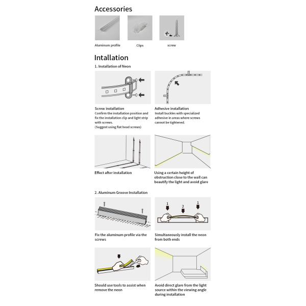 Full Black Outdoor LED Neon Strips 13*5mm Waterproof Flexible RGB LED Neon Light Strip