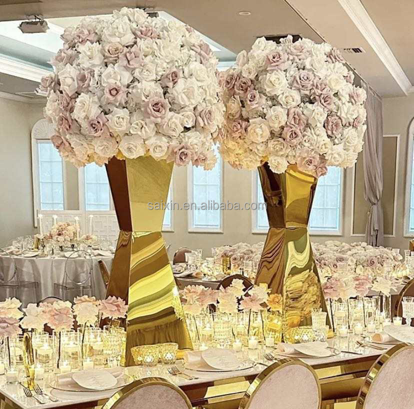 Backdrop Decoration For Wedding Reception Church European Stand Stainless Steel Pipe Shelf