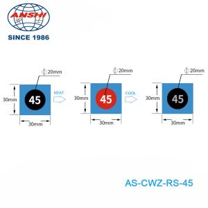 China Adhesive Sticker Colour Changing Temperature Indicator Stickers 45℃ 113℉ wholesale