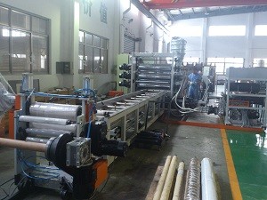 Transparent PVC Soft Curtain Sheet Extrusion Line Single Screw Extruder