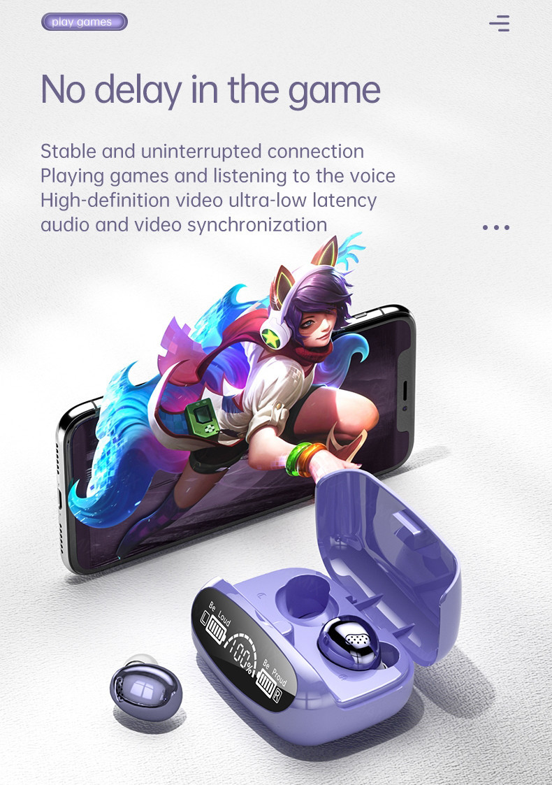 AVRCP Noise Canceling Earphone HiFi Sound IPX7 With DSP Technology