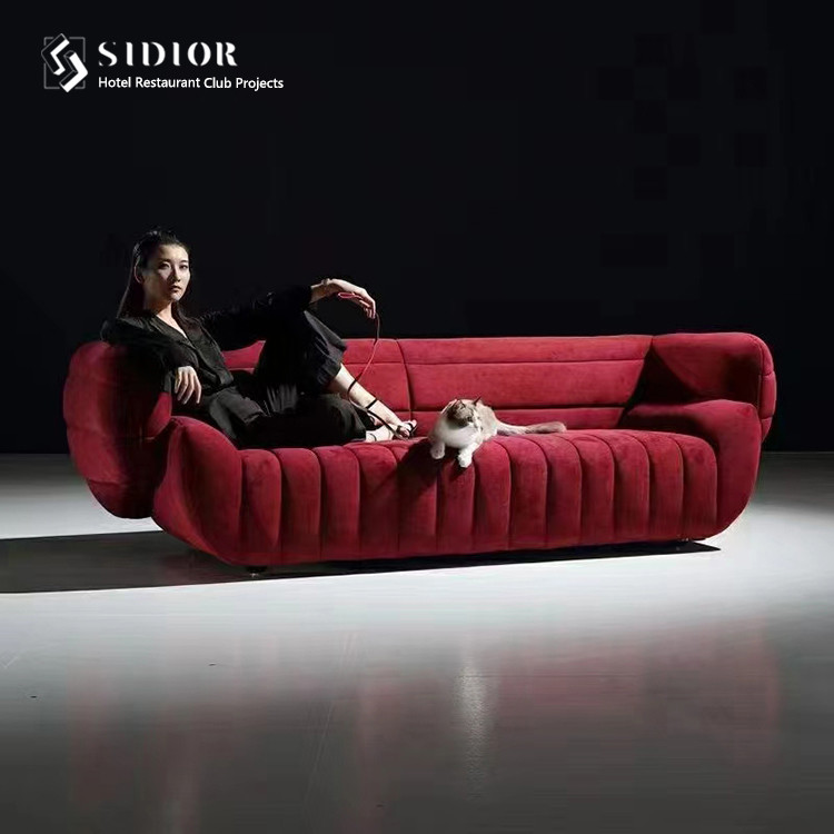 PU Leather Sofa, Hotel Sofa, Lobby Sofa, Villa Sofa, Restaurant Sofa, High Density Foam, Solid Wood Base