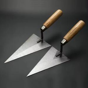 China Wood Handle Pointing Trowel Carbon Steel Wooden Handle Bricklaying Trowel wholesale