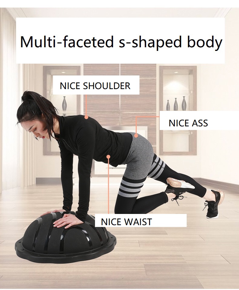 600MM 150g Fitness Balance Training Equipments Half Pilates Ball Sport Fitness