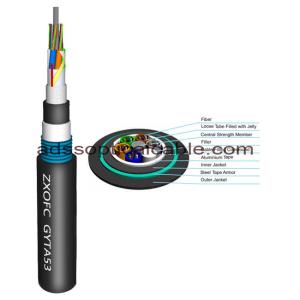 China 96 Core Duct Fiber Optic Cable GYTA53 Anti Bending Direct Buried Application wholesale